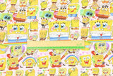 SpongeBob SquarePants rainbow! 1 Meter Plain cotton fabric, Printed fabric, clothing fabric, pure cotton, cartoon animation, Bob 2103 - fabrics-top