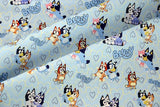 Bluey and Bingo the puppies 6 Colors! 1 Yard Quality Medium Thickness Plain Cotton Fabric, Fabric by Yard,  Cotton Australian 2211 - fabrics-top