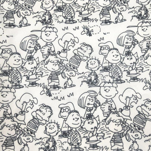 Snoopy Charlie Brown and Friends Comics 2 Colors! 1 Yard Stiff Polyester Toile Fabric by Yard, Yardage Polyester Canvas Fabrics for Bags - fabrics-top