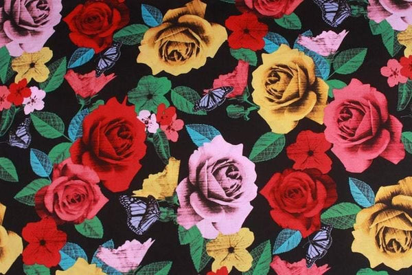 Havana rose! 1 Meter Medium Thickness Cotton Fabric, Fabric by Yard, Yardage Cotton Fabrics for  Style Garments, Bags 2017