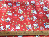 Hello Kitty Collection polyester Series! 1 Yard Stiff Polyester Twill Fabric by Yard, Yardage Polyester Canvas Fabrics Bags Kids Children - fabrics-top