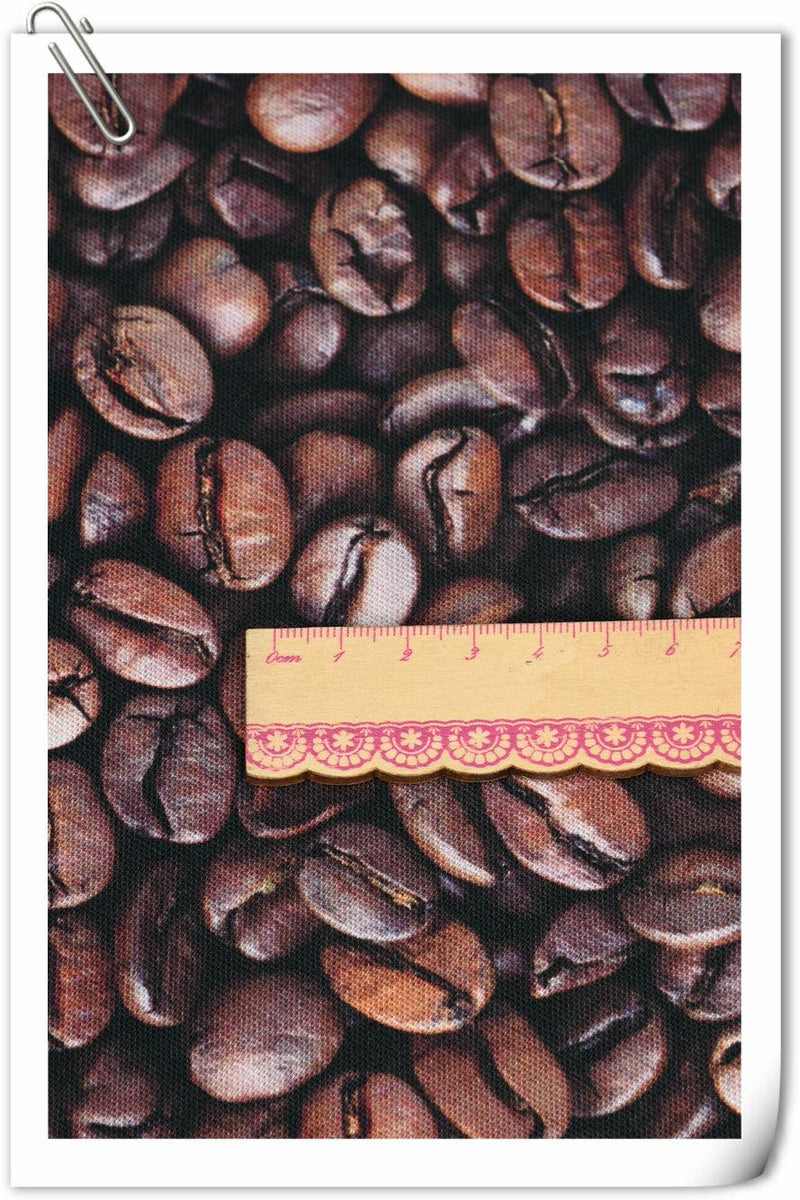 Coffee beans! 1 yard Thick Cotton Plain Fabric, Fabric by Yard, Yardage Cotton Fabrics for  Style Garments - fabrics-top