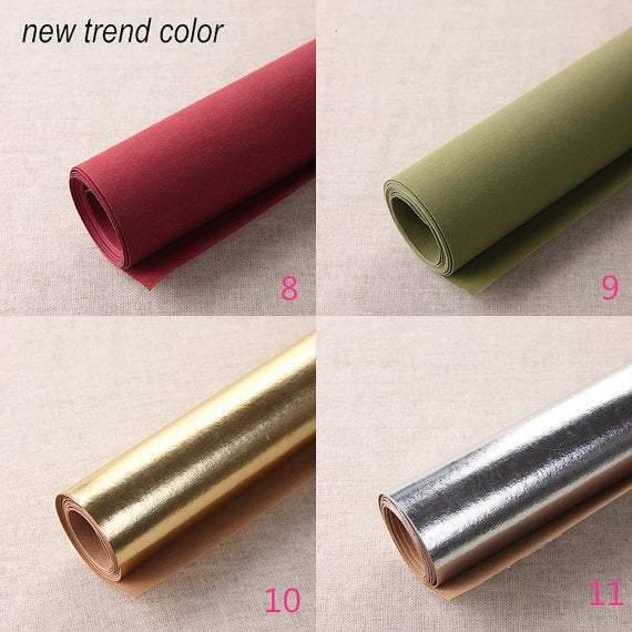 New Colors Arrive! A Fat Quarter Washable Kraft Paper, Pulp Fibre Blends, Made by German Texon, 11Colors, Great material for handmade bags - fabrics-top