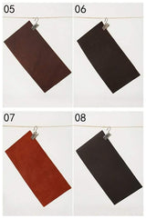 2 pcs of  Brown Genuine Cattle Leather Patch,Scrap Leather, 8.3cm*16cm, 7 inch, Multi colors available, Great For handmade wallet or purse - fabrics-top