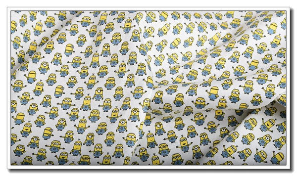 Minions with Jeans white! 1 Meter Medium Thickness cotton Fabric, Fabric by Yard, Yardage Cotton Fabrics for  Style Garments, Bags - fabrics-top