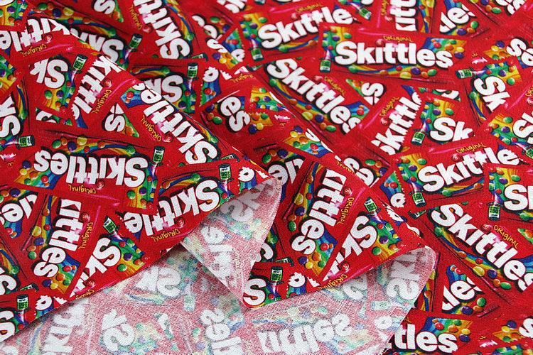 Skittles red! 1 Meter Printed Cotton Fabric, Fabric by Yard, Yardage Fabrics, Children  Kids - fabrics-top