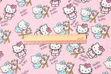 Hello Kitty drawing pink! 1 Meter Printed Cotton Fabric, Fabric by Yard, Yardage Cotton Bag Fabrics, Children Fabrics, Kids, 2108 - fabrics-top