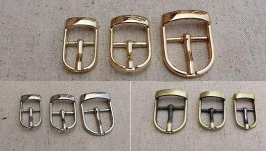 4 pcs of Plated Metal Belt Small Buckles for Bags Strap, 3 Sizes Available, 13mm,16mm, 20mm, golden,silver and anti-brass Available