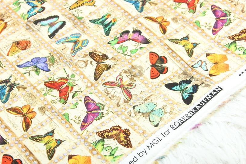 Butterfly Book! 1 Meter Printed Cotton Fabric, Fabric by Yard, Yardage Fabrics, Children  Kids - fabrics-top