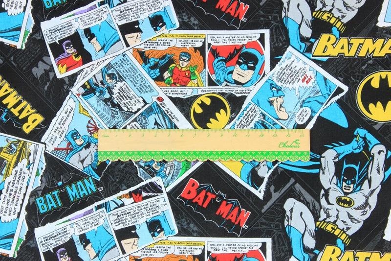 Batman Comics black! 1 Meter Medium Thickness Printed Plain Cotton Fabric, Fabric by Yard, Yardage Batman Fabric - fabrics-top