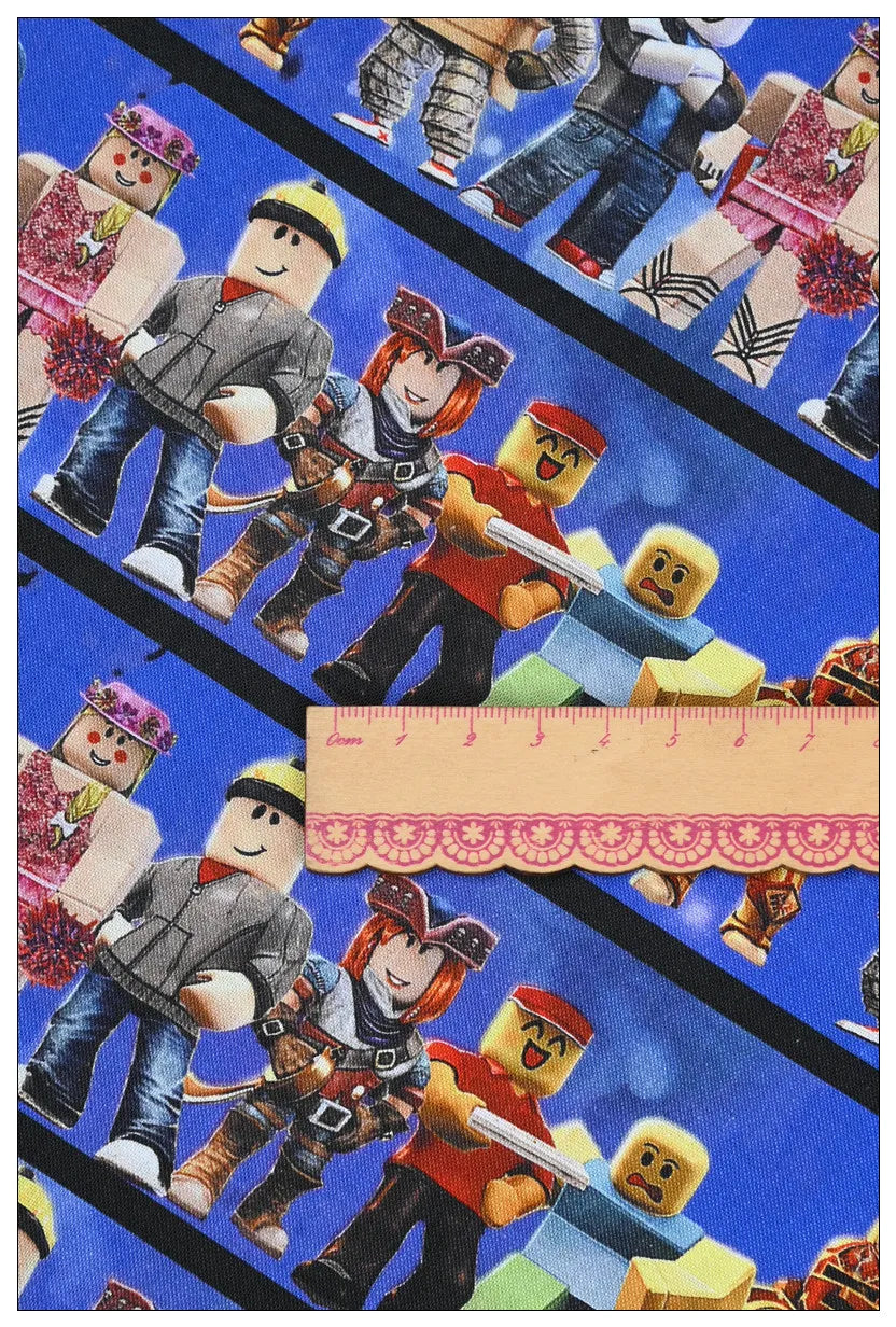 Roblox Game Series 3 ! 1 Meter Printed Cotton Fabric, Fabric by Yard, Yardage Fabrics, Children - fabrics-top