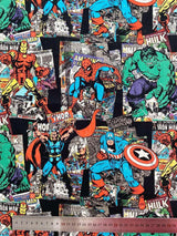 Collection 2 the Avengers Marvel Comics Super Hero! 1 Meter Medium Thickness Plain Cotton Fabric, Cotton Fabrics for  Style Garments, Masks - fabrics-top