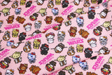 Hello Kitty x Star Wars! 1 Meter Printed Cotton Fabric, Fabric by Yard, Yardage Cotton Bag Fabrics, Children Fabrics, Kids, Japanese - fabrics-top