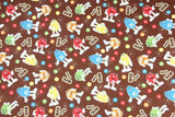 M&M's Chocolate Beans ! 1 Meter Medium Thickness Cotton Fabric, Fabric by Yard, Yardage Cotton Fabrics for Style Clothes, Bags - fabrics-top