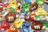 M&M's Chocolate Beans ! 1 Meter Medium Thickness Cotton Fabric, Fabric by Yard, Yardage Cotton Fabrics for Style Clothes, Bags - fabrics-top