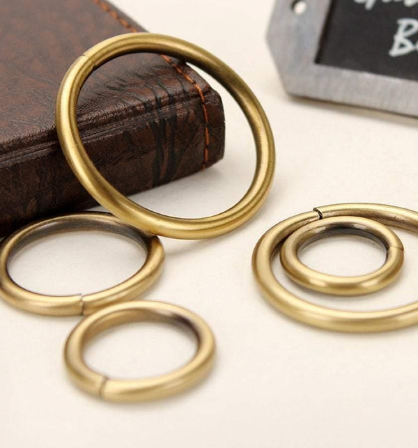10 pcs Brushed Anti-Brass Ring for handmade bags - O-ring, O-Buckle, O Loop, Round Buckle
