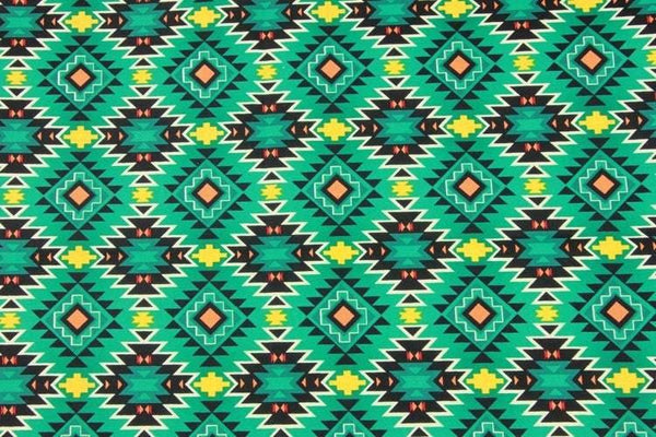 Primitive Art Green series! 1 Meter Medium Thickness Cotton Fabric, Fabric by Yard, Yardage Cotton Fabrics for Style Clothes Zigzag