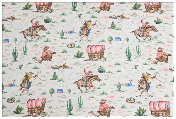 American Cowboy Print ! 1 Meter Cotton Fabric, Fabric by Yard, Yardage Cotton Fabrics for Bags American Style