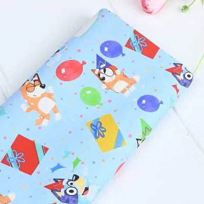 Bluey Bingo the puppies 7 Colors !1 Yard Quality Medium Thickness Plain Cotton Fabric, Fabric Australian - fabrics-top