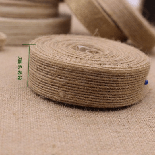 Retro 10 Yards of High Quality Plain Flat Jute Ribbon, Knitted Hemp Ribbon, Jute-Cotton Ribbon, Width 0.6~4cm, 11 Patterns, Lace Belt - fabrics-top