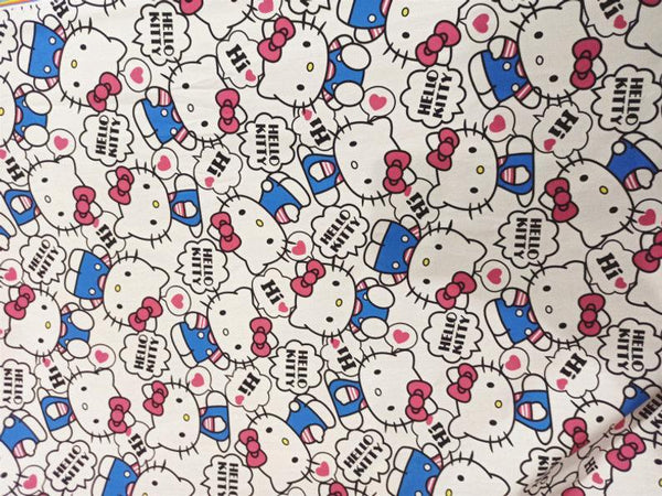 Hello Kitty white and Sumikkogurashi! 1 Meter Printed Cotton Fabric, Fabric by Yard, Yardage Cotton Bag Fabrics, Children Fabrics,  Japanese - fabrics-top