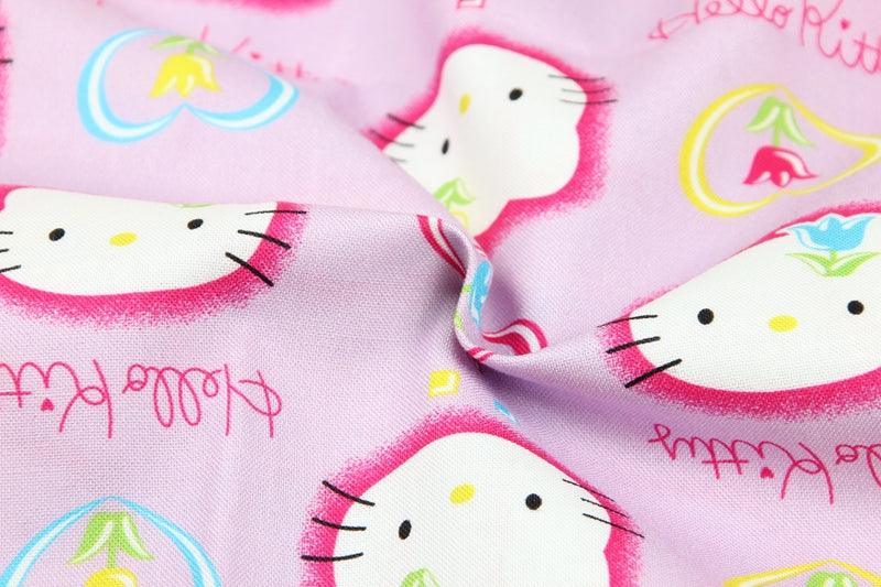 Hello Kitty Quality Prints Collection! 1 Meter Printed Cotton Fabric, Fabric by Yard, Yardage Bag Fabrics, Children Fabrics, Kids, Japanese - fabrics-top