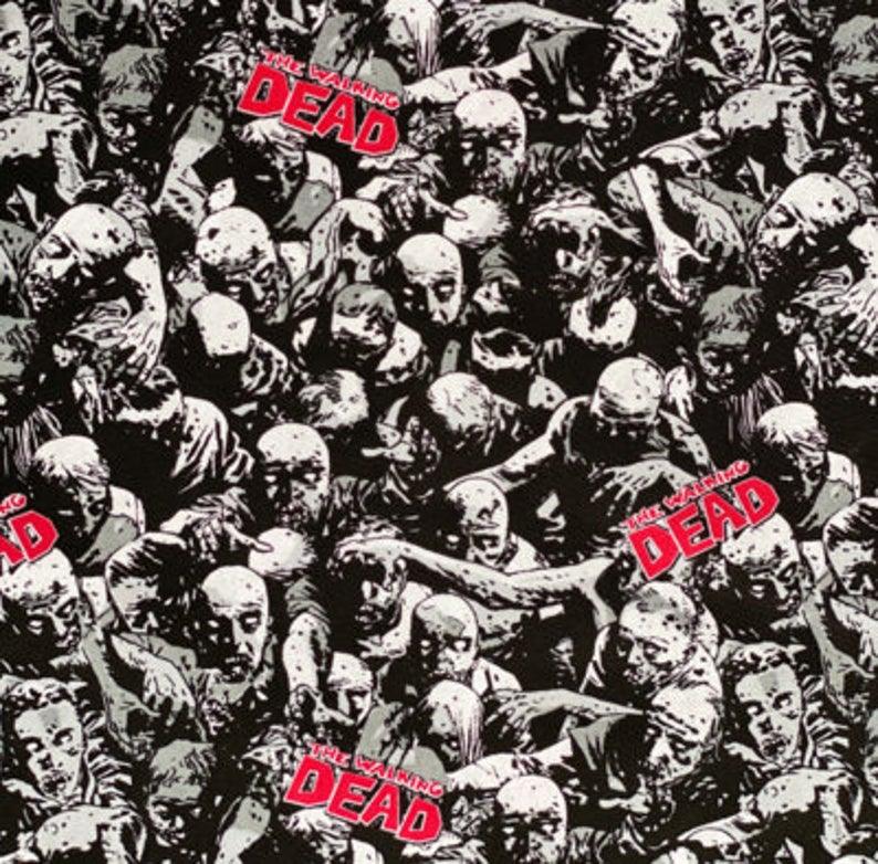 Walking Dead, Zombie apocalypse Drama! 1 Meter Medium Thickness Cotton Fabric, Fabric by Yard, Yardage Cotton Fabrics for Clothes, Bags Classic Drama - fabrics-top