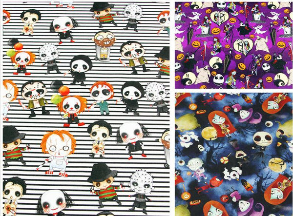 Corpes Bride the Hollywood Movies series 4! 1 Meter Medium Thickness Plain Cotton Fabric, Fabric by Yard, Yardage Cotton Fabrics Halloween