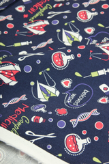 Be Loved Work Compliment Medicine Medical Theme blue! 1 Meter Quality Printed Cotton, Fabrics by Yard, Fabric Yardage Fabrics Japanese Style