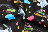 Chasing Rainbow Eeyore! 1 Meter Medium Thickness Cotton Fabric, Fabric by Yard, Yardage Cotton Fabrics for Style Clothes, Bags - fabrics-top