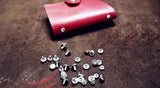 60 sets of Double-Cap Plated Rivets, Flat Head, 6mm, 8mm, 9mm, 10mm,12mm, Silver, Anti-brass,Golden,Black, For Leather Bags, Notebook,Belt. - fabrics-top