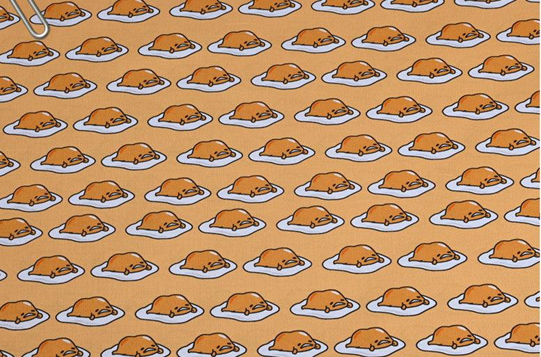 Gudetama the eggs depressed! 1 yard Fine Cotton Fabric, Fabric by Yard, Yardage Cotton Fabrics for  Style 2201