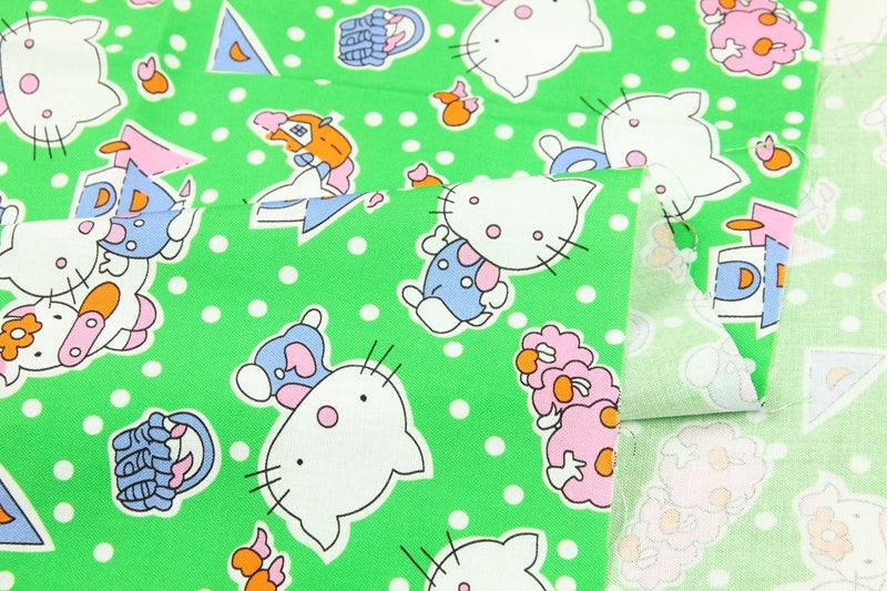 Hello Kitty Quality Prints Collection! 1 Meter Printed Cotton Fabric, Fabric by Yard, Yardage Bag Fabrics, Children Fabrics, Kids, Japanese - fabrics-top