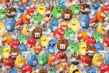 M&M's Chocolate Beans ! 1 Meter Medium Thickness Cotton Fabric, Fabric by Yard, Yardage Cotton Fabrics for Style Clothes, Bags - fabrics-top