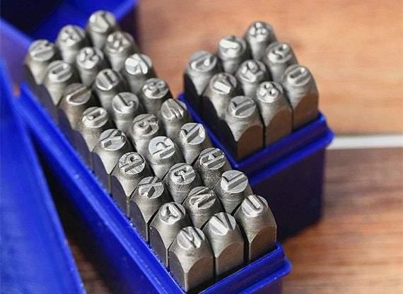A Set of 6mm Alphabetic Punch, Number Punch, Steel Leather punch, Alphabet Number Stamp, Stamp Tool, For Leather HandWorking, Numeric Punch
