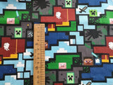 Minecraft the game Series ! 1 Meter Medium Printed Cotton Fabric, Fabric by Yard, Yardage Cotton Fabrics online Game - fabrics-top