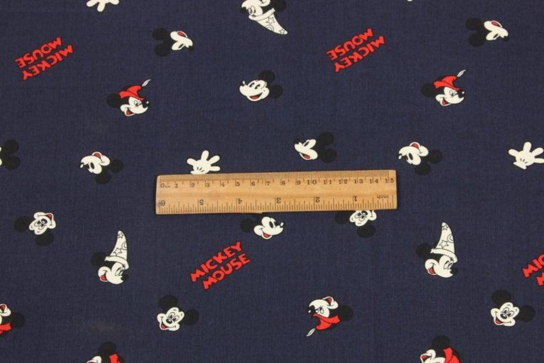 Classic Mickey navy blue! 1 Meter Plain Cotton Fabric, Fabric by Yard, Yardage Cotton Fabrics for  Style Garments, Bags Cockerel Chicken - fabrics-top