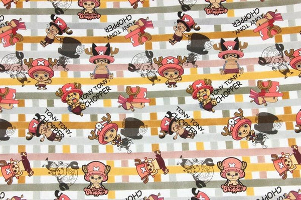 One Piece Tony Tony Chopper the Japanese Cartoon Character! 1 Meter Printed Cotton Fabric, Fabric by Yard, Yardage Fabrics, Children  Kids