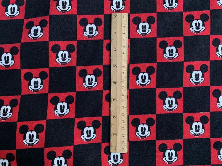 Mickey Red-black Checks! 1 Yard Heavy Weight Twill Cotton Fabric, Fabric by Yard, Yardage Cotton Fabrics for  Style Garments, Bags - fabrics-top