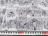 Snoopy Comics BW! 1 Yard Polyester Blends Light-weight Fabric by Yard, Yardage Polyester Canvas Fabrics for Bags - fabrics-top