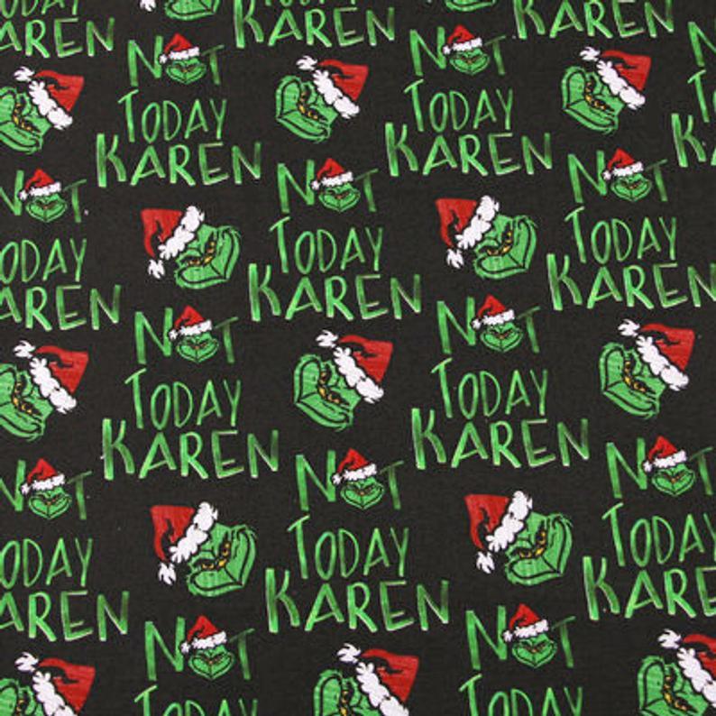 Not Today Karen Grinch! 1 Meter Medium Children Plain Cotton Fabric, Fabric by Yard, Yardage Cotton Fabrics for  Style Garments, Bags - fabrics-top