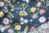 Alice in Wonderland blue! 1 Meter Printed Plain Cotton Fabric, Fabric by Yard, Yardage Cotton Bag Fabrics - fabrics-top