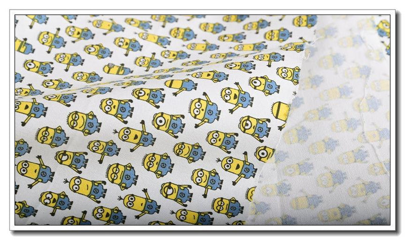 Minions with Jeans white! 1 Meter Medium Thickness cotton Fabric, Fabric by Yard, Yardage Cotton Fabrics for  Style Garments, Bags - fabrics-top