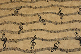 Musical Notes! 1 Meter Medium Thickness Plain Cotton Fabric, Fabric by Yard, Yardage Cotton Fabrics for  Style Garments, Bags - fabrics-top