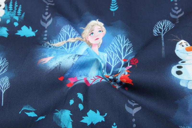 Spirit of Nature, Frozen Princesses navy! 1 Meter Printed Cotton Fabric, Fabric by Yard, Yardage Fabrics, Children  Kids - fabrics-top