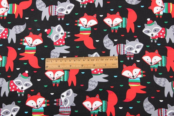 Red Fox! 1 Meter Medium Thickness Cotton Fabric, Fabric by Yard, Yardage Cotton Fabrics for Style Clothes, Bags - fabrics-top