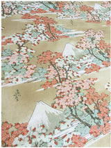 Mount Fujii and Sakura Japanese Ukiyo-e! 1 Meter Quality Printed Cotton, Fabrics by Yard, Fabric Yardage Floral Fabrics Japanese Style - fabrics-top