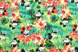 Mickey in Hawaii All Red! 1 Meter Medium Thickness  Cotton Fabric, Fabric by Yard, Yardage Cotton Fabrics for  Style Garments, Bags - fabrics-top