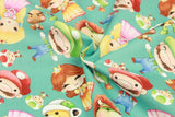 Super Mario 3D green! 1 Meter Top Quality Medium Thickness Plain Cotton Fabric, Fabric by Yard, Yardage Cotton Fabrics for  Style Garments, Bags - fabrics-top