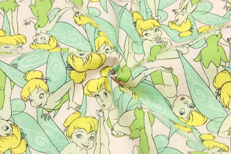 Tinker Bell the Fairies Green! 1 Yard Quality Medium Thickness Plain Cotton Fabric, Fabric by Yard, Yardage Cotton Fabrics for Style 2101 - fabrics-top
